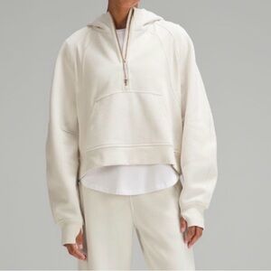 Lululemon Scuba oversized half zip hoodie Bone and Gold